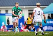24 June 2023; Andrew Osborne of Ireland attempts to get past Sam Harris of England during the U20 Rugby World Cup match between England and Ireland at Paarl Gymnasium in Paarl, South Africa. Photo by Shaun Roy/Sportsfile