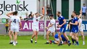 24 June 2023; Shea Ryan of Kildare, centre, reacts, during the GAA Football All-Ireland Senior Championship Preliminary Quarter Final match between Kildare and Monaghan at Glenisk O'Connor Park in Tullamore, Offaly. Photo by Seb Daly/Sportsfile