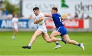 24 June 2023; Jack Robinson of Kildare in action against Michael Bannigan of Monaghan during the GAA Football All-Ireland Senior Championship Preliminary Quarter Final match between Kildare and Monaghan at Glenisk O'Connor Park in Tullamore, Offaly. Photo by Seb Daly/Sportsfile