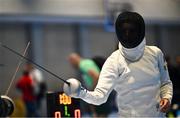 25 June 2023; Hanna D'Aughton of Ireland in action in the Women's Modern Pentathlon at the AWF Sports Centre Arena during the European Games 2023 in Krakow, Poland. Photo by David Fitzgerald/Sportsfile