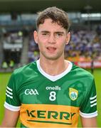 24 June 2023; Evan Boyle of Kerry before the Electric Ireland GAA All-Ireland Football Minor Championship Semi-Final match between Kerry and Monaghan at Glenisk O'Connor Park in Tullamore, Offaly. Photo by Seb Daly/Sportsfile