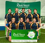 25 June 2023; The Castleknock girls rounders team at the John West Féile Peil na nÓg at Connacht GAA Centre of Excellence in Bekan, Mayo. Photo by Stephen Marken/Sportsfile