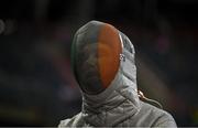 25 June 2023; Jadryn Dick of Ireland before competing in the Fencing men's sabre individual qualifying at the Tauron Arena during the European Games 2023 in Krakow, Poland. Photo by David Fitzgerald/Sportsfile