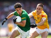 25 June 2023; Aaron Lynch of Meath in action against Ronan Boyle of Antrim during the Tailteann Cup Semi Final match between Antrim and Meath at Croke Park in Dublin. Photo by Michael P Ryan/Sportsfile