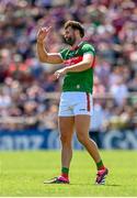 25 June 2023; Aidan O'Shea of Mayo wags his finger after a decision is given against his side during the GAA Football All-Ireland Senior Championship Preliminary Quarter Final match between Galway and Mayo at Pearse Stadium in Galway. Photo by Seb Daly/Sportsfile