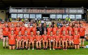 25 June 2023; The Armagh team before the TG4 Ladies Football All-Ireland Championship match between Armagh and Mayo at BOX-IT Athletic Grounds in Armagh. Photo by Sam Barnes/Sportsfile