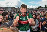 25 June 2023; Aidan O'Shea of Mayo celebrates after his side's victory in the GAA Football All-Ireland Senior Championship Preliminary Quarter Final match between Galway and Mayo at Pearse Stadium in Galway. Photo by Seb Daly/Sportsfile