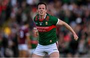 25 June 2023; Stephen Coen of Mayo celebrates at the final whistle of the GAA Football All-Ireland Senior Championship Preliminary Quarter Final match between Galway and Mayo at Pearse Stadium in Galway. Photo by Brendan Moran/Sportsfile