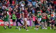 25 June 2023; Cillian McDaid of Galway leaves the pitch after his side's defeat in the GAA Football All-Ireland Senior Championship Preliminary Quarter Final match between Galway and Mayo at Pearse Stadium in Galway. Photo by Brendan Moran/Sportsfile