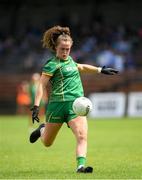 25 June 2023; Emma Duggan of Meath scores a point from a free during the TG4 Ladies Football All-Ireland Championship match between Waterford and Meath at Fraher Field in Dungarvan, Waterford. Photo by Matt Browne/Sportsfile