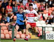25 June 2023; Ger Dillon of Derry in action against Jack O'Sullivan of Dublin during the Electric Ireland GAA Football All-Ireland Minor Championship Semi Final match between Dublin and Derry at Box-It Athletic Grounds in Armagh. Photo by Sam Barnes/Sportsfile