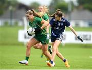 25 June 2023; Orlagh Lally of Meath in action against Katie Murray of Waterford during the TG4 Ladies Football All-Ireland Championship match between Waterford and Meath at Fraher Field in Dungarvan, Waterford. Photo by Matt Browne/Sportsfile