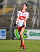 25 June 2023; Cahir Spiers of Derry celebrates after scoring his side's third goal during the Electric Ireland GAA Football All-Ireland Minor Championship Semi Final match between Dublin and Derry at Box-It Athletic Grounds in Armagh. Photo by Sam Barnes/Sportsfile