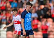 25 June 2023; Andrew O'Reilly of Dublin dejected after his  side's defeat in the Electric Ireland GAA Football All-Ireland Minor Championship Semi Final match between Dublin and Derry at Box-It Athletic Grounds in Armagh. Photo by Sam Barnes/Sportsfile