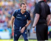 25 June 2023; Antrim manager Andy McEntee during the Tailteann Cup Semi Final match between Antrim and Meath at Croke Park in Dublin. Photo by Michael P Ryan/Sportsfile