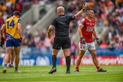 24 June 2023; Referee Brendan Cawley during the GAA Football All-Ireland Senior Championship Preliminary Quarter Final match between Cork and Roscommon at Páirc Uí Chaoimh in Cork. Photo by Tom Beary/Sportsfile