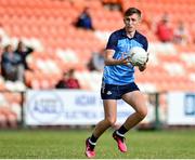 25 June 2023; Seán Keogh of Dublin during the Electric Ireland GAA Football All-Ireland Minor Championship Semi Final match between Dublin and Derry at Box-It Athletic Grounds in Armagh. Photo by Sam Barnes/Sportsfile