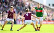 25 June 2023; Cillian O'Connor of Mayo in action against Cian Hernon of Galway during the GAA Football All-Ireland Senior Championship Preliminary Quarter Final match between Galway and Mayo at Pearse Stadium in Galway. Photo by Seb Daly/Sportsfile