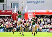 25 June 2023; Aidan O'Shea of Mayo claims the ball at the throw-in during the GAA Football All-Ireland Senior Championship Preliminary Quarter Final match between Galway and Mayo at Pearse Stadium in Galway. Photo by Seb Daly/Sportsfile