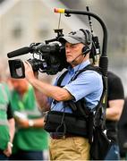 24 June 2023; TV cameraman Paschal Brooks during the GAA Football All-Ireland Senior Championship Preliminary Quarter Final match between Donegal and Tyrone at MacCumhaill Park in Ballybofey, Donegal. Photo by Brendan Moran/Sportsfile