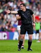 25 June 2023; Referee Sean Hurson during the GAA Football All-Ireland Senior Championship Preliminary Quarter Final match between Galway and Mayo at Pearse Stadium in Galway. Photo by Brendan Moran/Sportsfile
