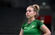 26 June 2023; Rachael Darragh of Ireland in action against Tereza Svabikova of Czechia in the badminton Women's Singles Group at the Jaskolka Arena during the European Games 2023 in Poland. Photo by Tyler Miller/Sportsfile