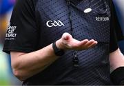 24 June 2023; Referee John Keenan performs the coin toss before the GAA Hurling All-Ireland Senior Championship Quarter Final match between Galway and Tipperary at TUS Gaelic Grounds in Limerick. Photo by Piaras Ó Mídheach/Sportsfile