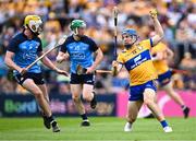 24 June 2023; Shane O'Donnell of Clare in action against Mark Grogan of Dublin, 8, during the GAA Hurling All-Ireland Senior Championship Quarter Final match between Clare and Dublin at TUS Gaelic Grounds in Limerick. Photo by Piaras Ó Mídheach/Sportsfile
