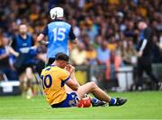 24 June 2023; Peter Duggan of Clare awaits medical attention for an injury during the GAA Hurling All-Ireland Senior Championship Quarter Final match between Clare and Dublin at TUS Gaelic Grounds in Limerick. Photo by Piaras Ó Mídheach/Sportsfile