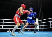 26 June 2023; Amy Broadhurst of Ireland, right, in action against Beatrise Rozentale of Latvia in their Women's 66kg Round of 16 bout at the Nowy Targ Arena during the European Games 2023 in Krakow, Poland. Photo by David Fitzgerald/Sportsfile