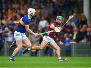 24 June 2023; Evan Niland of Galway is tackled by Michael Breen of Tipperary during the GAA Hurling All-Ireland Senior Championship Quarter Final match between Galway and Tipperary at TUS Gaelic Grounds in Limerick. Photo by Ray McManus/Sportsfile