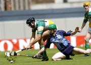 20 June 2004; Gary Hanniffy, Offaly, in action against Kevin Ryan, Dublin. Guinness Leinster Senior Hurling Championship Semi-Final,  Dublin v Offaly, Croke Park, Dublin. Picture credit; Brian Lawless / SPORTSFILE