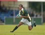 23 June 2004; Ruan Pienaar, South Africa. IRB Under 21 World Rugby Championship, Semi-Final, New Zealand v South Africa, Hughenden, Glasgow, Scotland. Picture credit; Brian Lawless / SPORTSFILE