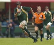 23 June 2004; Andries Bekker, South Africa. IRB Under 21 World Rugby Championship, Semi-Final, New Zealand v South Africa, Hughenden, Glasgow, Scotland. Picture credit; Brian Lawless / SPORTSFILE