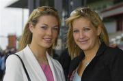 26 June 2004; Amy Jordan, left, with Ruth Hickey, both from Kildare, at the Curragh Racecourse, Co. Kildare. Picture credit; Matt Browne / SPORTSFILE