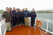 26 June 2004; Players and officials of the Galway team on the Strangford ferry on their way to the game against Down. Guinness Senior Hurling Championship Qualifier, Round 1, Down v Galway, McKenna Park, Ballycran, Co. Down. Picture credit; Brendan Moran / SPORTSFILE