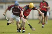 26 June 2004; Michael Braniff, Down, in action against Damien Hayes, Galway. Guinness Senior Hurling Championship Qualifier, Round 1, Down v Galway, McKenna Park, Ballycran, Co. Down. Picture credit; Brendan Moran / SPORTSFILE