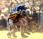 26 June 2004; Peter Barry, Kilkenny, in action against Gearoid Keogh, Dublin. Guinness Senior Hurling Championship Qualifier, Round 1, Kilkenny v Dublin, Dr. Cullen Park, Co. Carlow. Picture credit; David Maher / SPORTSFILE