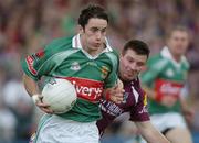 27 June 2004; Conor Moran, Mayo, in action against Tommy Joyce, Galway. Bank of Ireland Connacht Senior Football Championship Semi-Final, Mayo v Galway, McHale Park, Castlebar, Co. Mayo. Picture credit; Damien Eagers / SPORTSFILE
