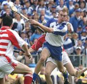 27 June 2004; Eoin Kelly, Waterford, shoots to score his sides first goal. Guinness Munster Senior Hurling Championship Final, Cork v Waterford, Semple Stadium, Thurles, Co. Tipperary. Picture credit; Pat Murphy / SPORTSFILE
