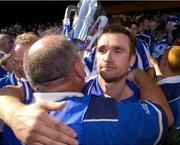 27 June 2004; Tony Browne, Waterford, is congratulated after victory over Cork. Guinness Munster Senior Hurling Championship Final, Cork v Waterford, Semple Stadium, Thurles, Co. Tipperary. Picture credit; Pat Murphy / SPORTSFILE