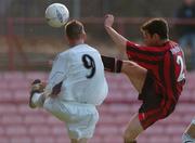 28 June 2004; Damien Lynch, Bohemians, in action against Robbie Martin, UCD. eircom League Cup, Quarter Final, Bohemians v UCD, Dalymount Park, Dublin. Picture credit; David Maher / SPORTSFILE