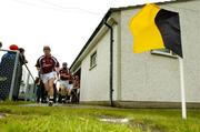 26 June 2004; Galway captain Ollie Canning leads his side onto the field before the game. Guinness Senior Hurling Championship Qualifier, Round 1, Down v Galway, McKenna Park, Ballycran, Co. Down. Picture credit; Brendan Moran / SPORTSFILE