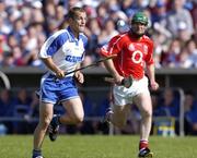 27 June 2004; Eoin McGrath, Waterford, in action against Declan Prendergast, Cork. Guinness Munster Senior Hurling Championship Final, Cork v Waterford, Semple Stadium, Thurles, Co. Tipperary. Picture credit; Ray McManus / SPORTSFILE