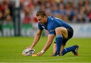 23 August 2013; Jimmy Gopperth, Leinster. Pre-Season Friendly, Ulster v Leinster, Ravenhill Park, Belfast, Co. Antrim. Picture credit: Ray McManus / SPORTSFILE