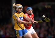 23 June 2013; Conor McGrath, Clare, in action against Tom Kenny, Cork. Munster GAA Hurling Senior Championship Semi-Final, Cork v Clare, Gaelic Grounds, Limerick. Picture credit: Ray McManus / SPORTSFILE