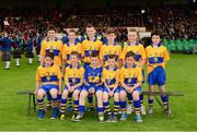 23 June 2013; The Clare Primary Go Games team, back row, left to right, John Finucane, Oisín Egan, Eoin O'Connor, Luke McDermott, Liam O'Dwyer, Gearóid Collins, front row, left to right, Martin McCormack, Peter Connors, Aaron Conlan, Liam Crowe, Conor Leydon. Munster GAA Hurling Senior Championship Semi-Final, Cork v Clare, Gaelic Grounds, Limerick. Picture credit: Ray McManus / SPORTSFILE