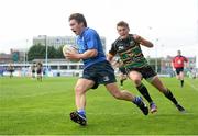 30 August 2013; Cillian Burke, Leinster, goes over to score his side's second try. U19 Friendly, Leinster v Northampton Saints, Donnybrook Stadium, Dublin. Picture credit: Stephen McCarthy / SPORTSFILE
