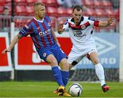 30 August 2013; Daryl Kavanagh, St. Patrick’s Athletic, in action against Derek Pender, Bohemians. Airtricity League Premier Division, St. Patrick’s Athletic v Bohemians, Richmond Park, Dublin. Picture credit: David Maher / SPORTSFILE