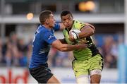 30 August 2013; Luther Burrell, Northampton Saints, is tackled by Noel Reid, Leinster. Pre-Season Friendly, Leinster v Northampton Saints, Donnybrook Stadium, Dublin. Picture credit: Stephen McCarthy / SPORTSFILE